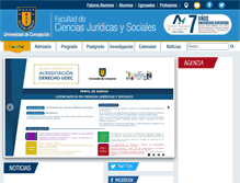 Tablet Screenshot of juridicasysociales.udec.cl