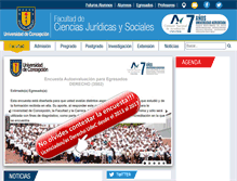 Tablet Screenshot of derecho.udec.cl